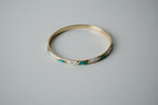 Vintage Light Green Enamel bangle bracelet