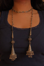 Vintage South Asian Jhumka belt-necklace