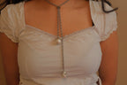 Vintage faux Pearl Bolo tie necklace&nbsp;