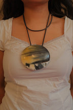 Natural horn pendant necklace