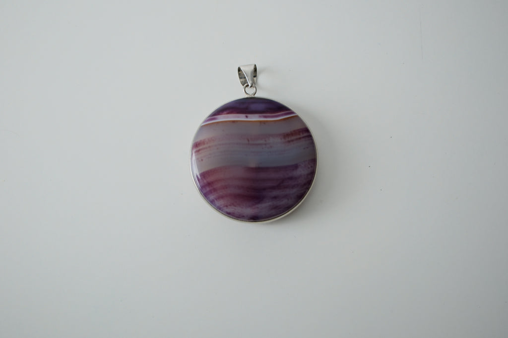 Banded Purple Agate Pendant