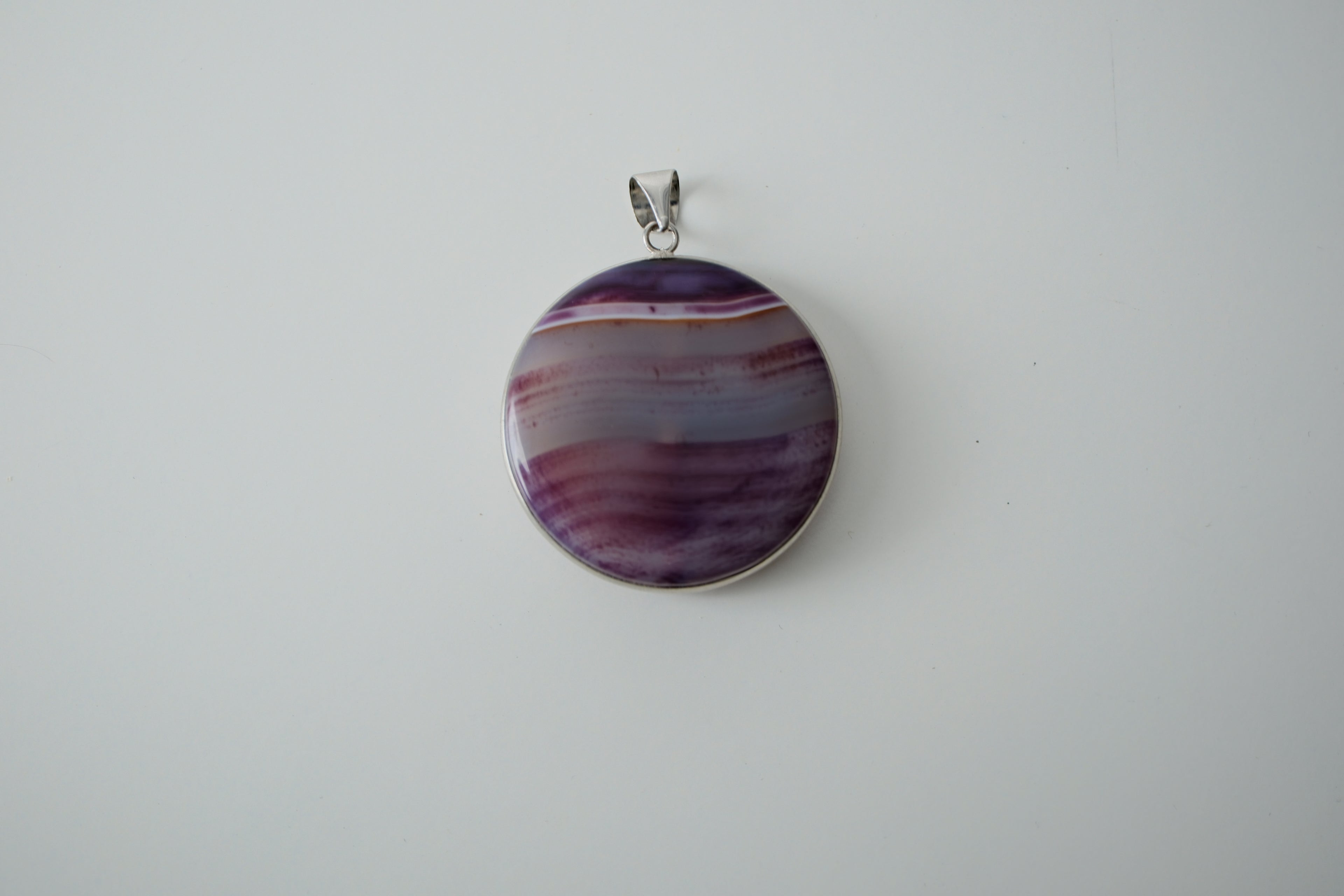Banded Purple Agate Pendant