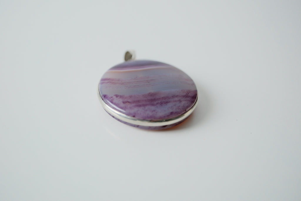 Banded Purple Agate Pendant