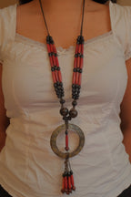 Boho tribal-style statement necklace