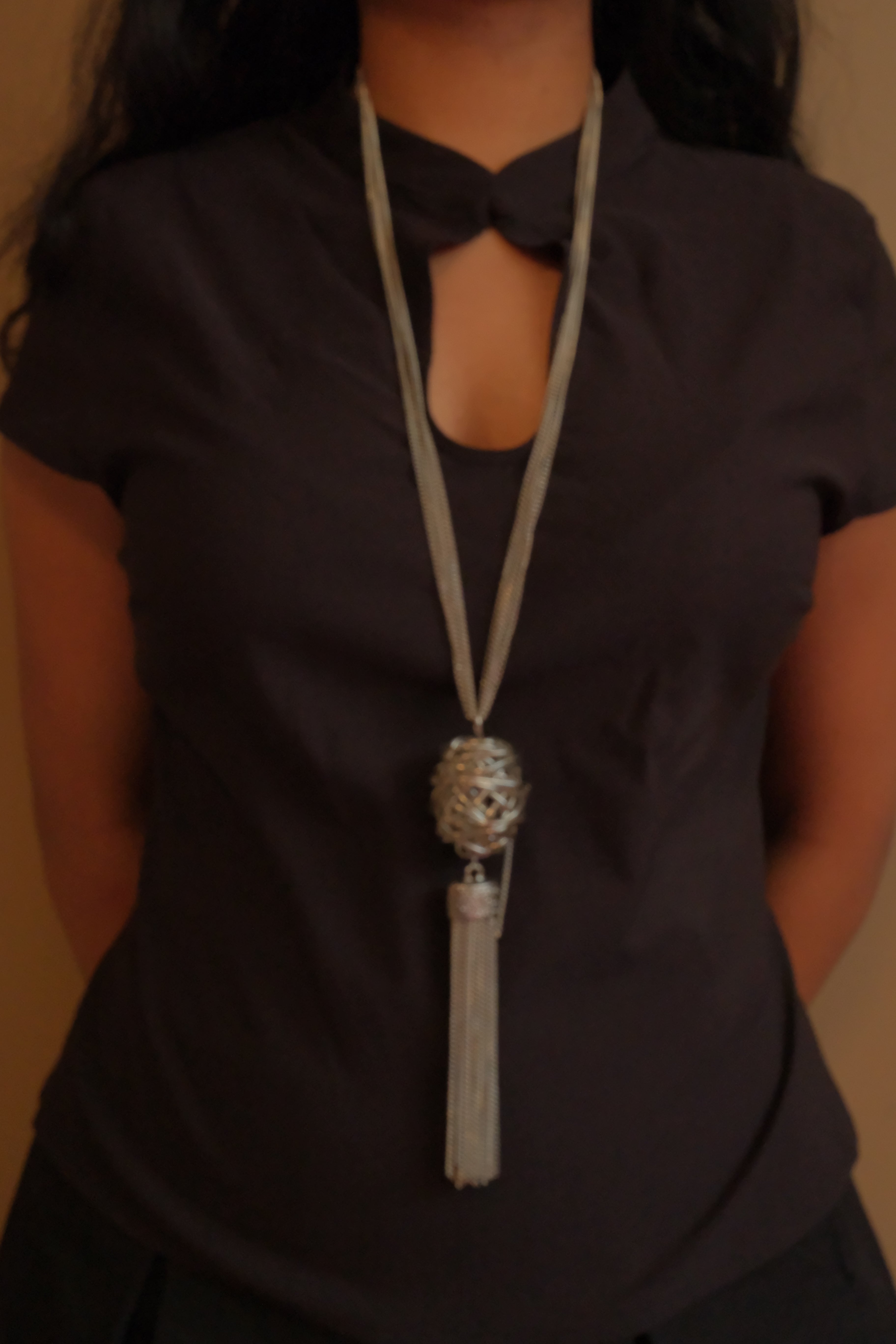 Tapestry Tassel Pendant Necklace