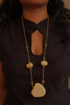 Reworked ceramic statement necklace