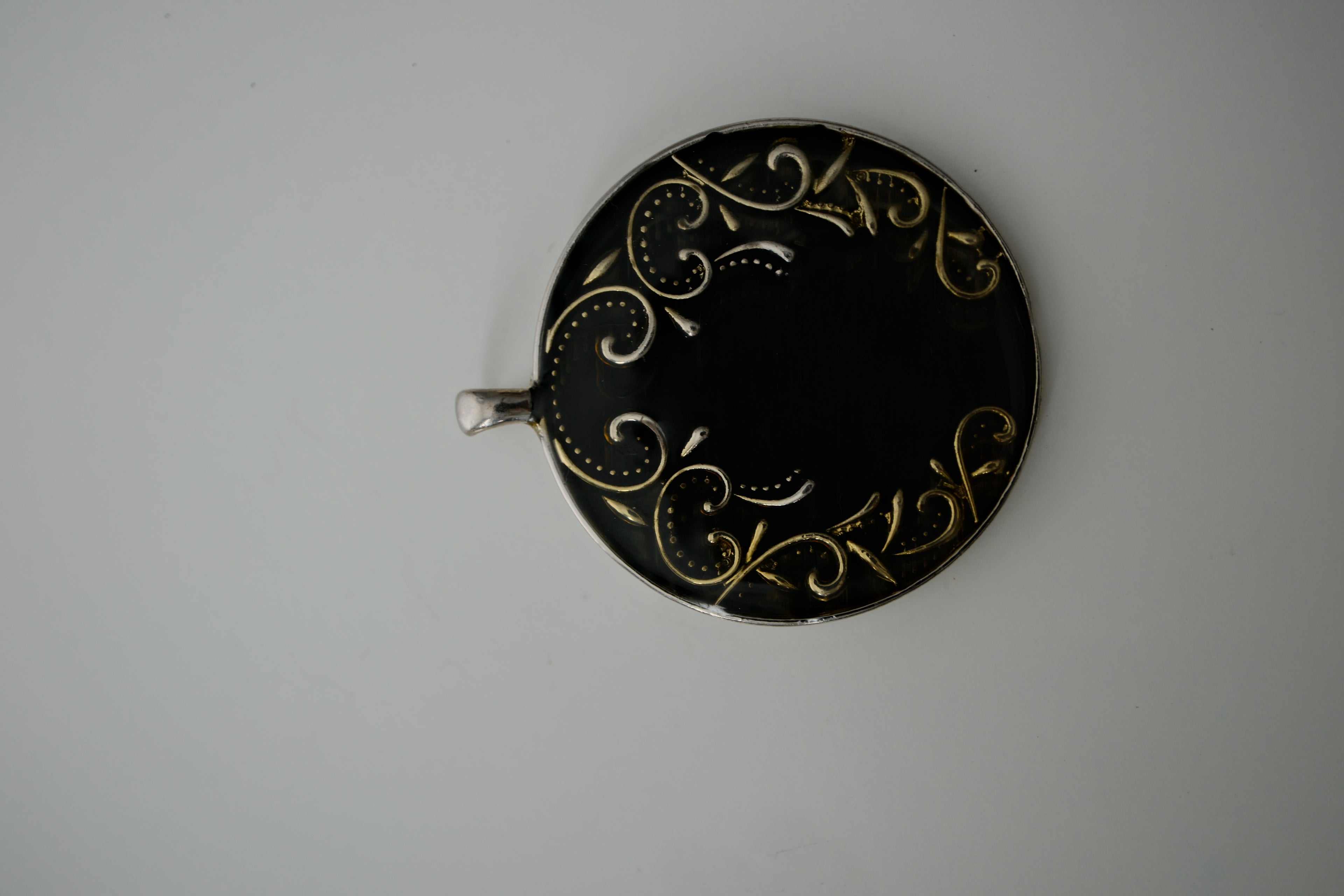 Black Enamel Victorian Pendant