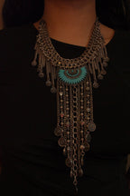 Boho fringe statement necklace