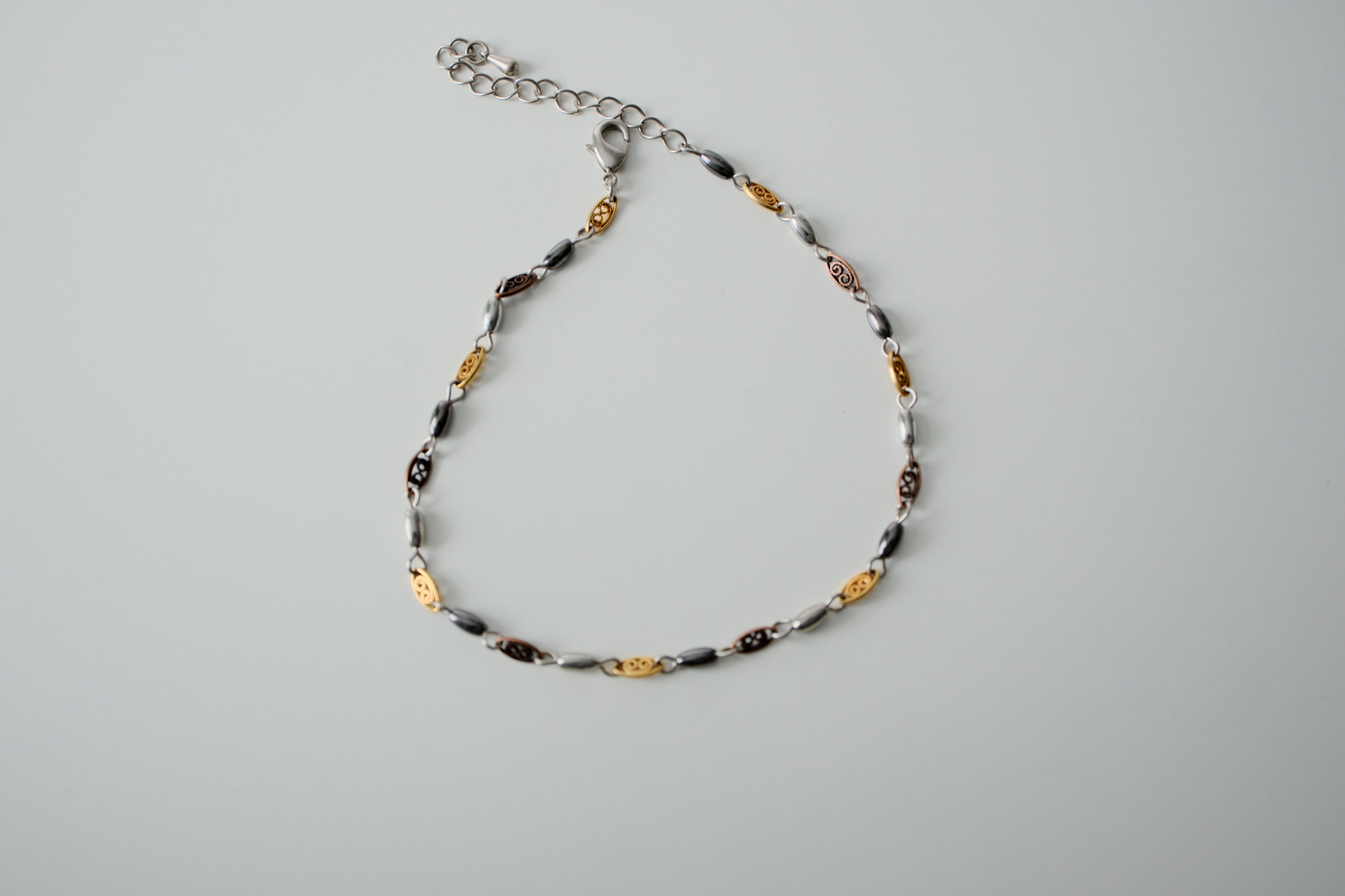 Vintage Three Tone Anklet