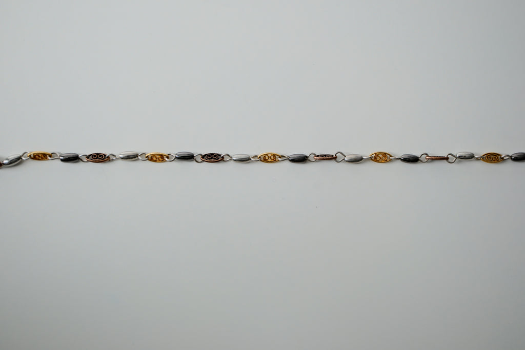Vintage Three Tone Anklet