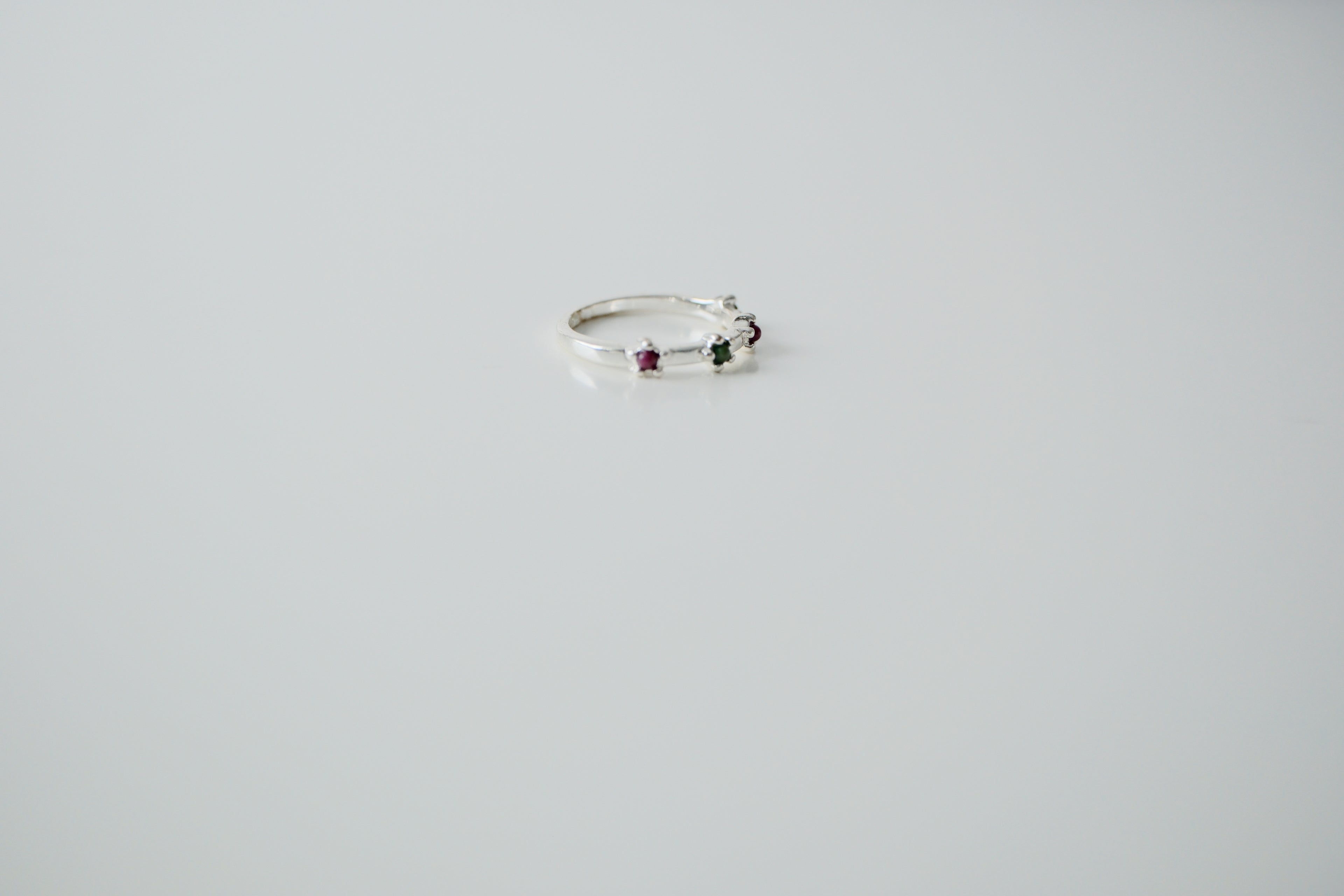 Delicate Green and Purple Stone Ring