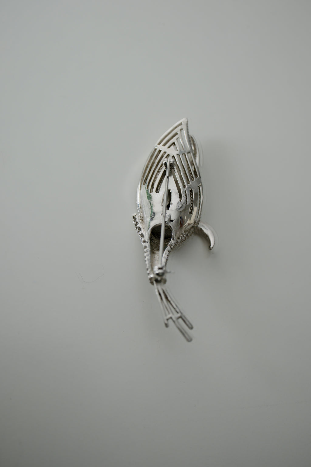 Vintage 1960s Silver Flower Brooch