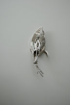 Vintage 1960s Silver Flower Brooch