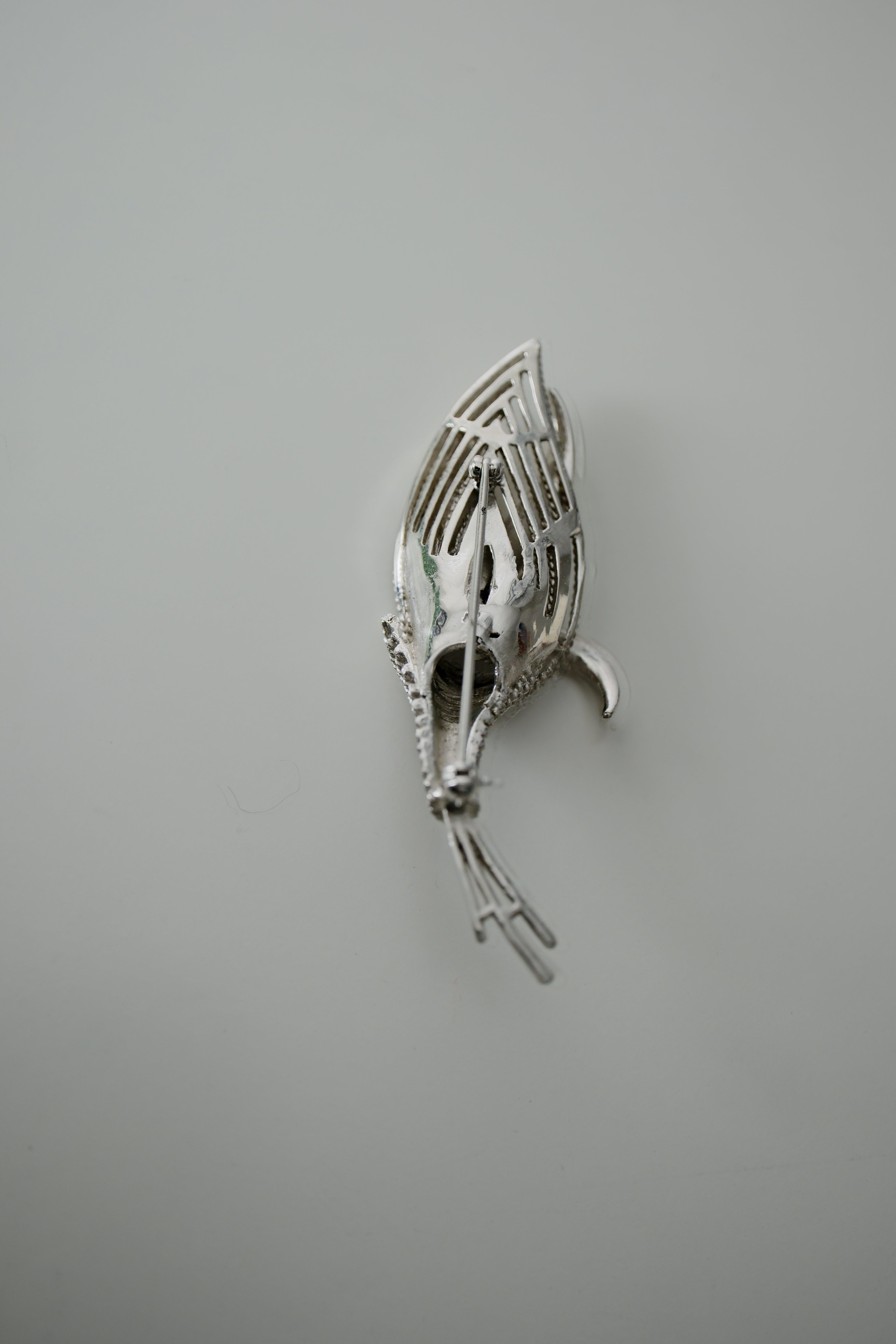 Vintage 1960s Silver Flower Brooch