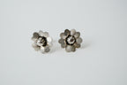 Vintage Silver Tone Flower Earrings