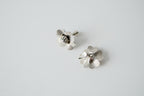 Vintage Silver Tone Flower Earrings
