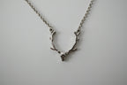 Deer Antler Silver Necklace
