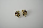 Vintage Gold Rhinestone Clip-On Earrings