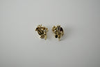 Vintage Gold Rhinestone Clip-On Earrings