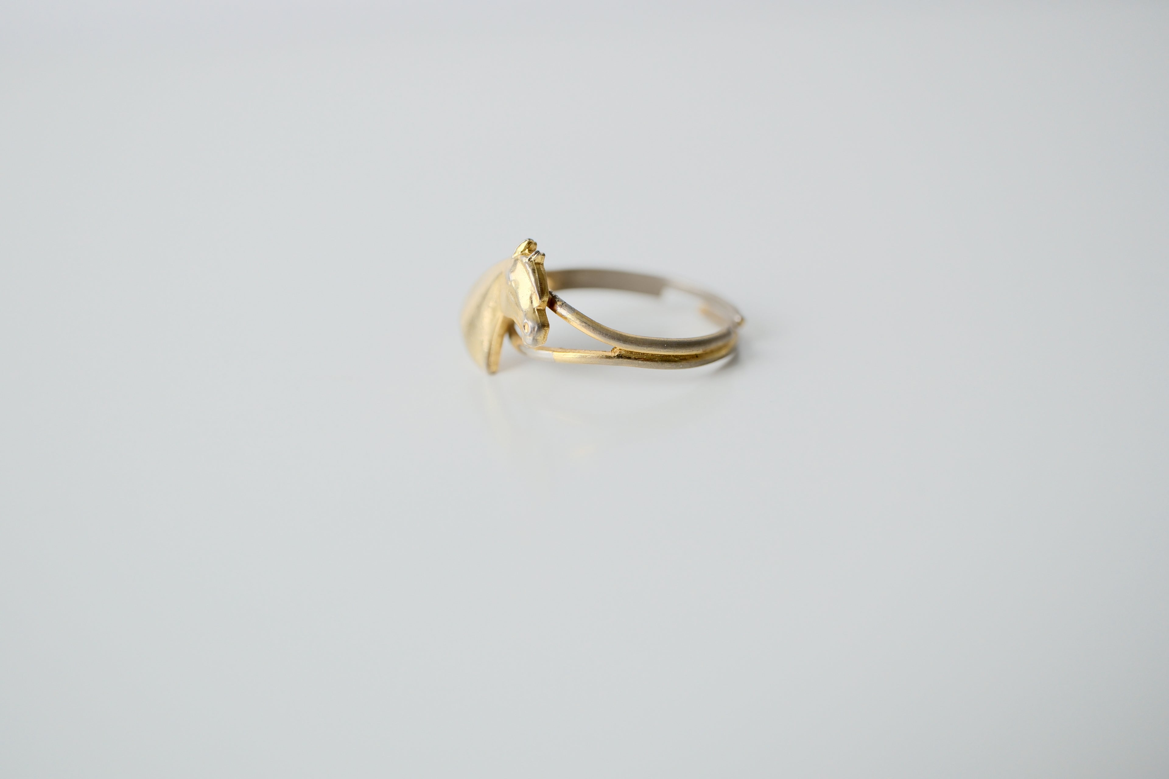 Gold Tone Horse Head Ring