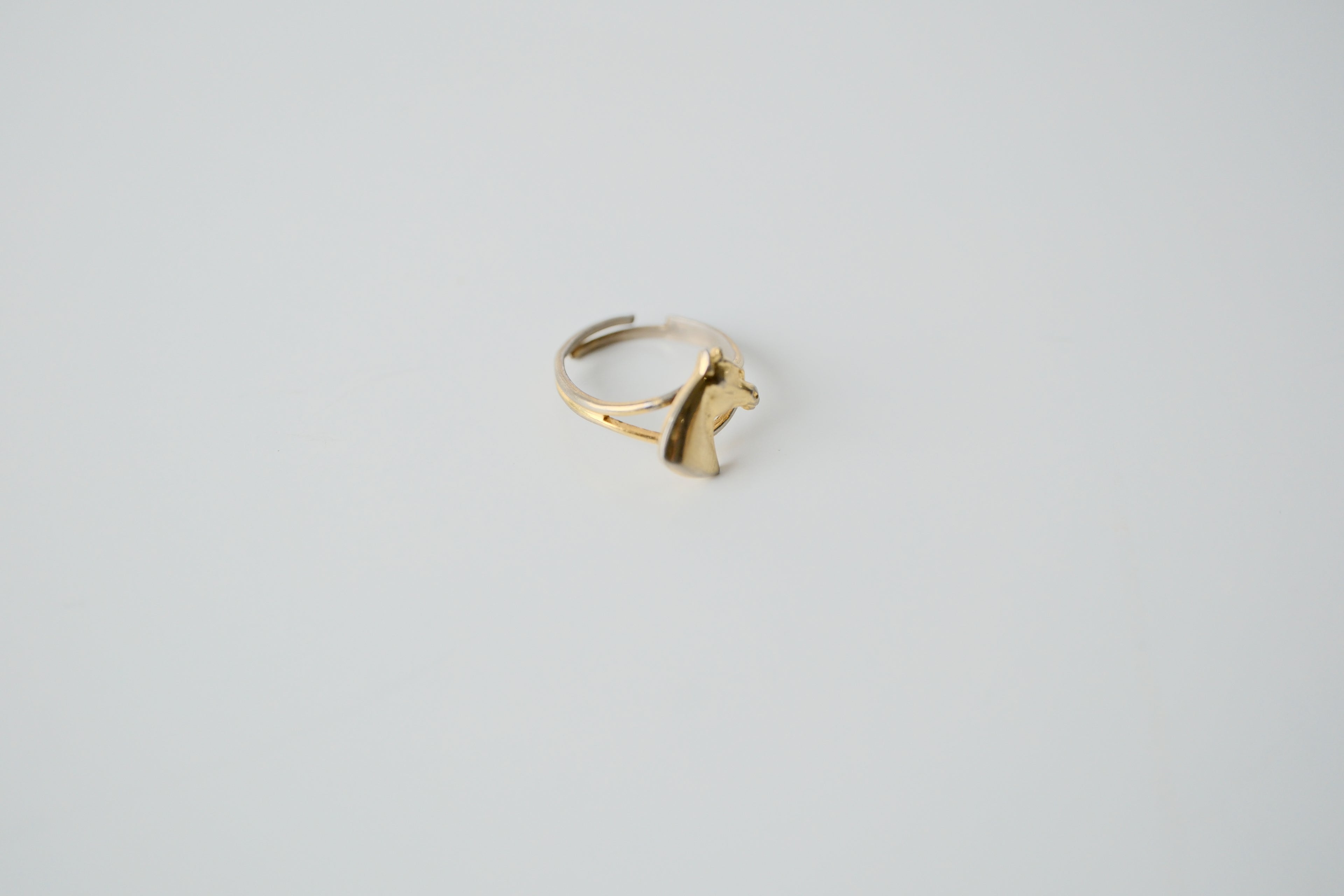 Gold Tone Horse Head Ring
