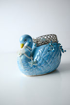 Blue Coquette Swan jar