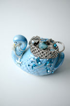 Blue Coquette Swan jar
