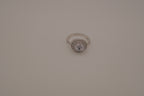 Sterling silver double halo ring