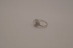 Sterling silver double halo ring
