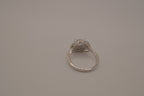 Sterling silver double halo ring