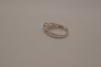 Sterling silver classic three-stone ring