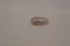 Sterling silver classic three-stone ring