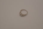 Sterling silver classic three-stone ring