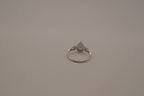 Sterling silver pear-shaped halo ring