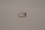 Sterling silver pear-shaped halo ring