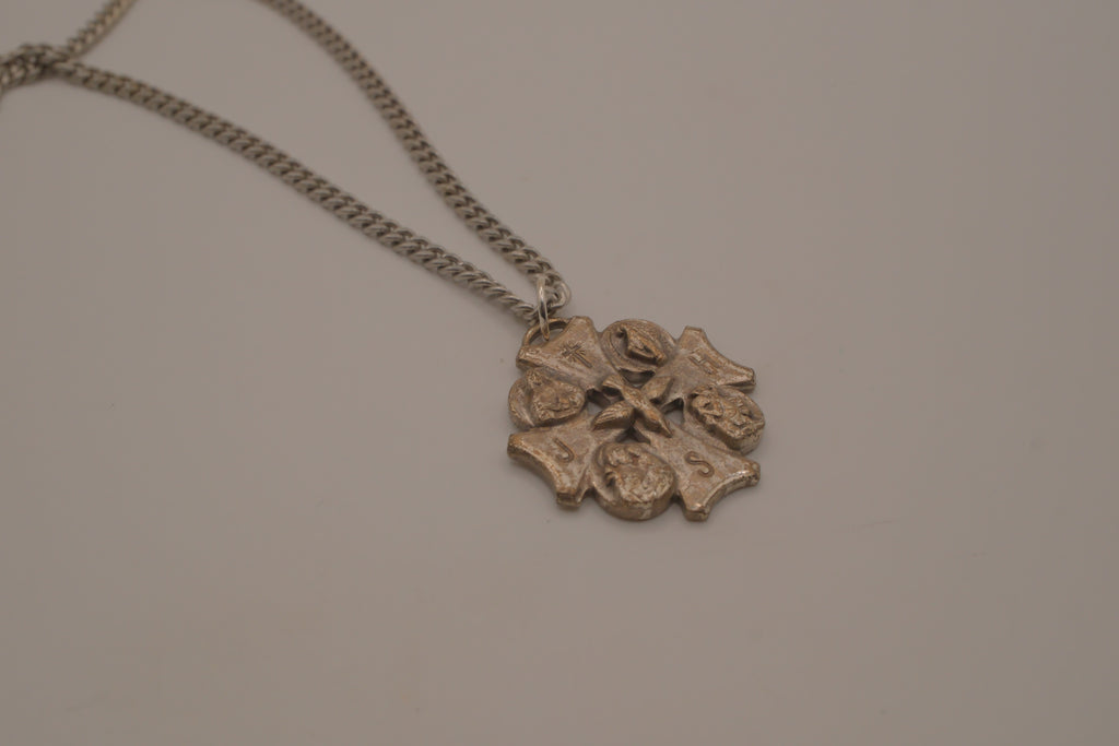 Vintage Catholic 5-Way Medal Cross necklace