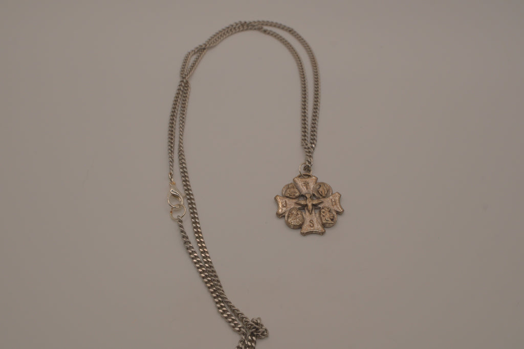 Vintage Catholic 5-Way Medal Cross necklace