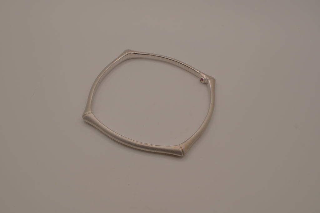 ELLE Sterling Silver Bamboo Bangle