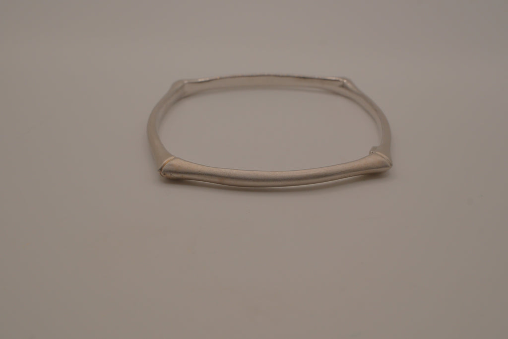 ELLE Sterling Silver Bamboo Bangle