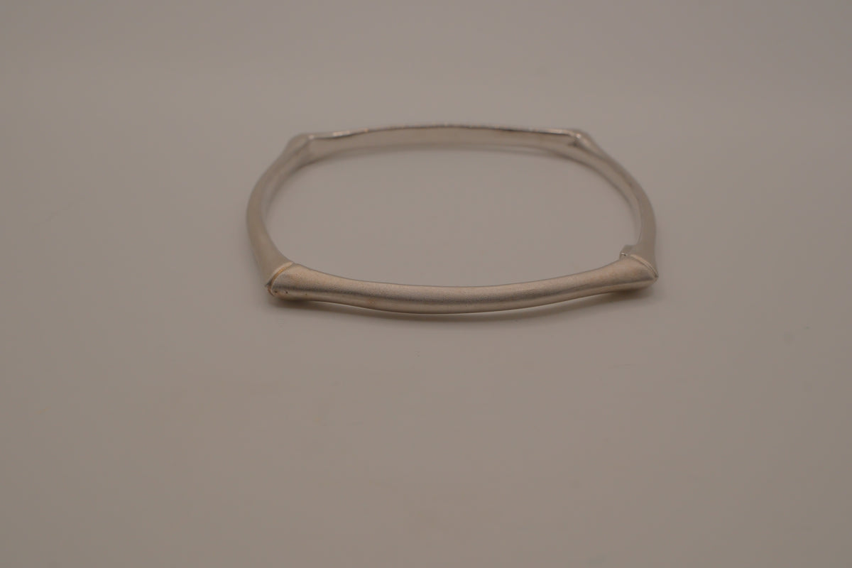 ELLE Sterling Silver Bamboo Bangle