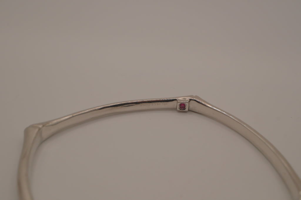 ELLE Sterling Silver Bamboo Bangle