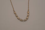 Vintage Sterling silver gold plated filigree station necklace