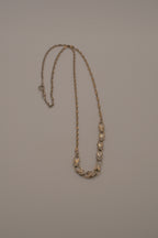 Vintage Sterling silver gold plated filigree station necklace