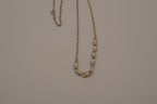 Vintage Sterling silver gold plated filigree station necklace