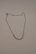 Vintage Sterling silver gold plated filigree station necklace