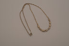 Vintage Sterling silver gold plated filigree station necklace