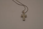Swarovski Pavé Crystal Cross Pendant Necklace