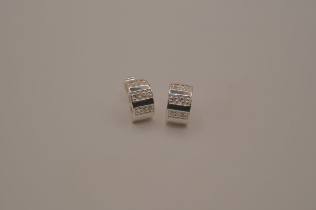 Sterling silver huggie hoop earrings