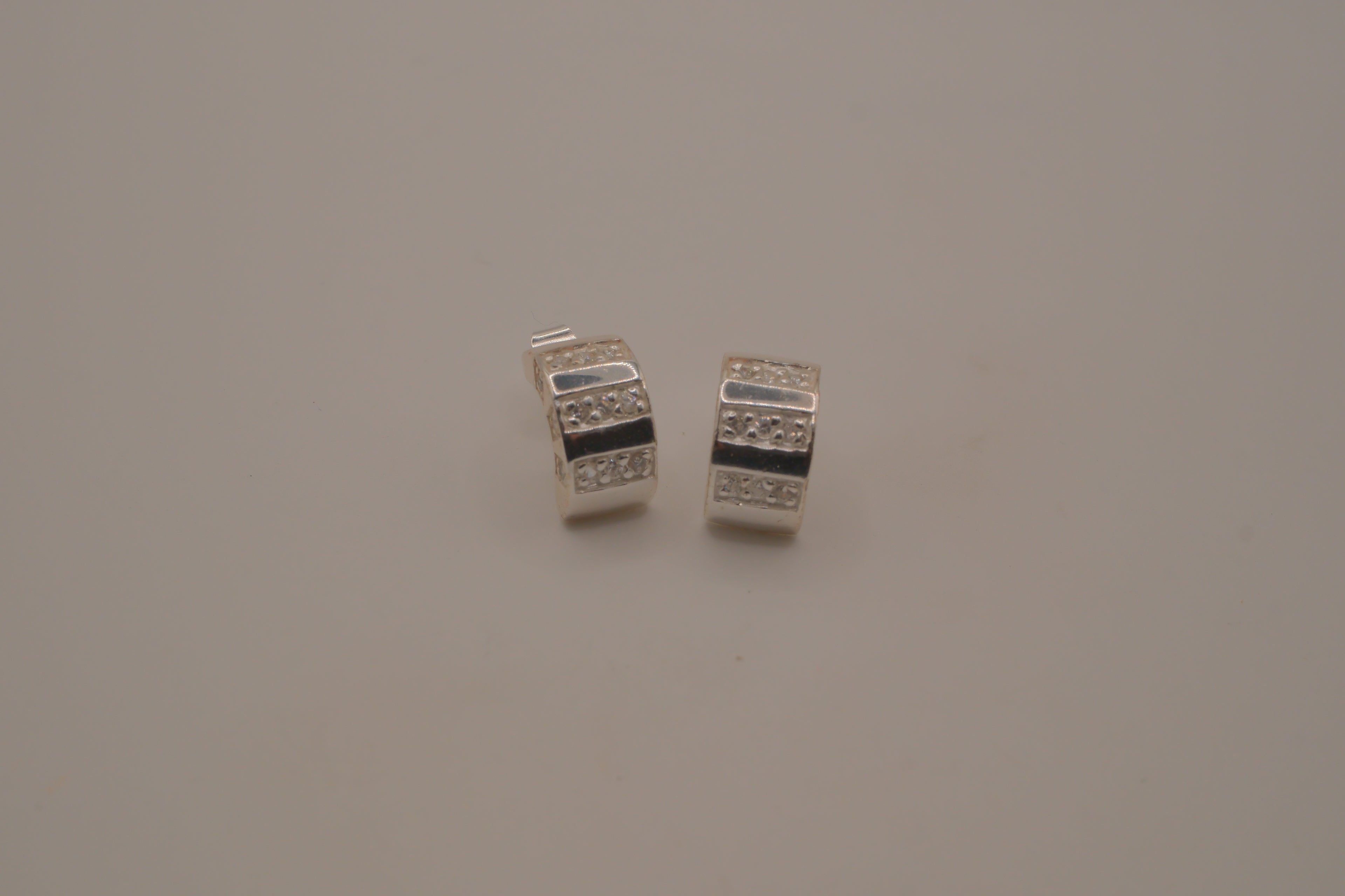 Sterling silver huggie hoop earrings