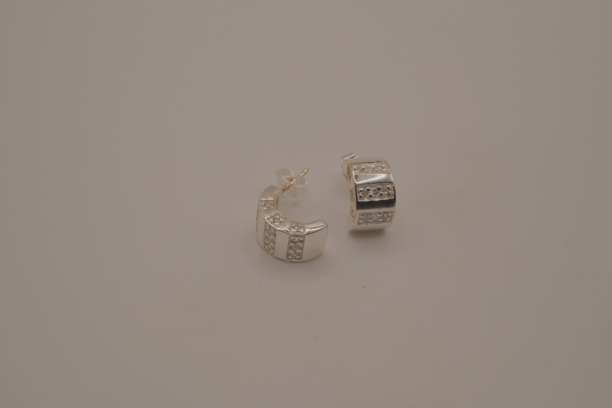 Sterling silver huggie hoop earrings